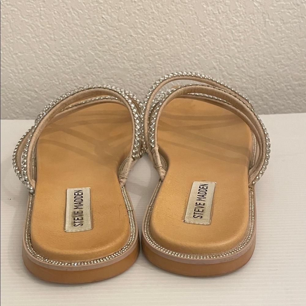 Steve Madden Women’s Wauna Bling Flat Sandals - Picture 3 of 8